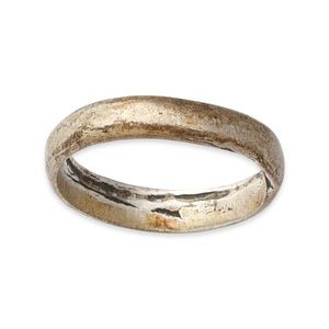 Vintage Coin Silver Ring Size 9.75 Hand Forged Band Unisex Men’s